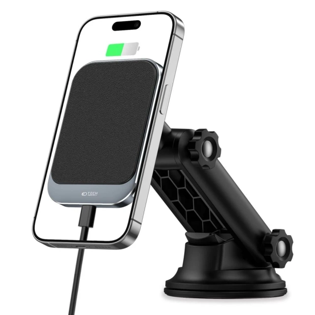 Magnetický indukční držák do auta MM15W-V2 Magnetická MagSafe Dashboard Bezdrátová nabíječka do auta 15W černá