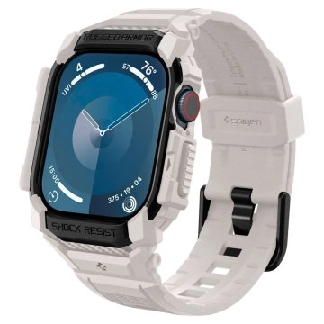 ЧОХОЛ З РЕМІНЦЕМ ДЛЯ APPLE WATCH 10 (46MM) DUNE BEIGE WHITE SPIGEN RUGGED ARMOR PRO