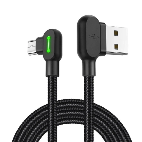 Кабель Mcdodo CA-5280 LED кутовий USB - Micro USB, 3 м (чорний)