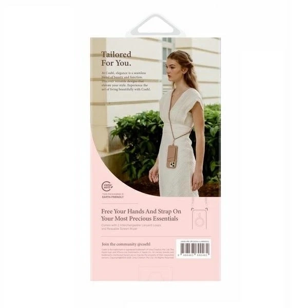 Etui UNIQ Coehl Lumino do iPhone 16 Pro MagSafe Srebrne Brokatowe