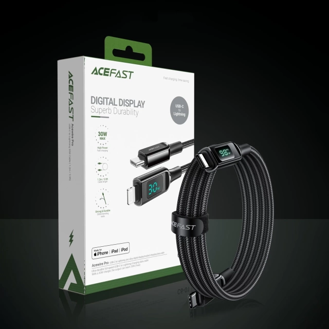Acefast kabel USB Typ C - USB Typ C 2m, 100W (20V/5A) černý (C6-03 Black)