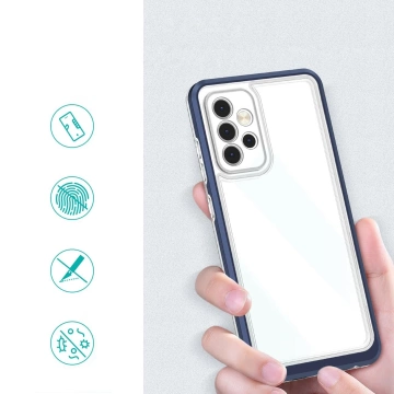 Průhledné pouzdro 3v1 pro Samsung Galaxy A53 5G Frame Gel Cover Blue