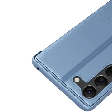 Clear View Case for Samsung Galaxy S23 flip cover blue
