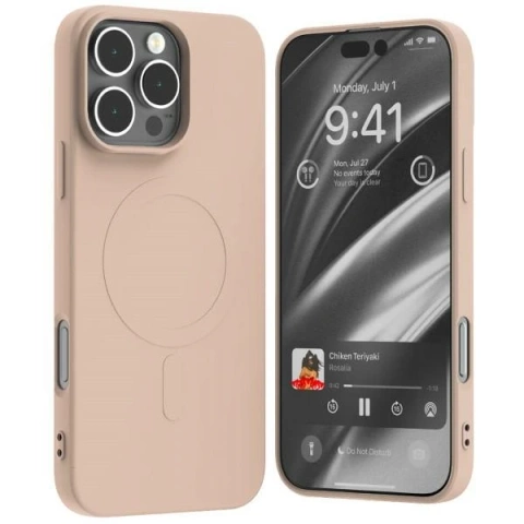 Напівсиліконовий чохол Mercury MagSafe для iPhone 16 Pro Max 6.9" Sand Pink