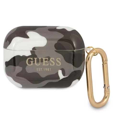 Guess GUAPUCAMG AirPods Pro kryt czarny/black Camo Collection