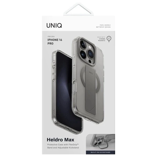 Etui do iPhone 16 Pro UNIQ Heldro Max Przezroczyste MagSafe