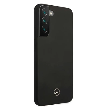 Pevné silikónové puzdro Etui Mercedes MEHCS22MSILBK na Samsung Galaxy S22 Plus S906