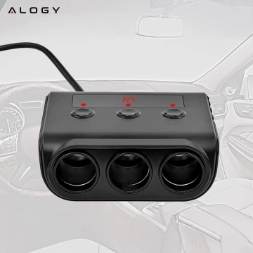 Rozbočovač adaptéra do auta Alogy HUB pre zapaľovač 12V-24V