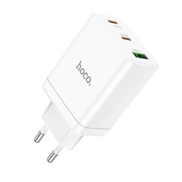 HOCO 2 x USB typ C USB A PD QC3.0 3A 35W nástenná nabíjačka biela
