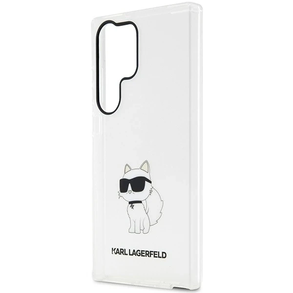 Protective phone case Karl Lagerfeld KLHCS23LHNCHTCT for Samsung Galaxy S23 Ultra S918 transparent hardcase Ikonik Choupette