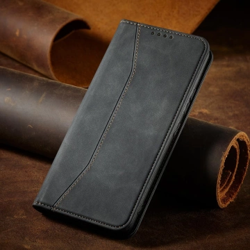 Magnet Fancy Case Case pro Samsung Galaxy S22 (S22 Plus) Pouch Pouzdro na peněženku Black