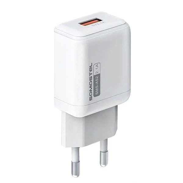 Somostel USB 2.1A 10W nabíječka do zásuvky SMS-A52 bílá