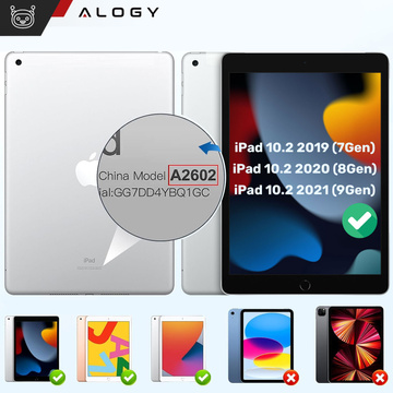 Puzdro na Apple iPad 10.2 9 Gen 8/7 2021/2020/2019 Smart Pencil Case Alogy TPU Kryt na tablet modrý