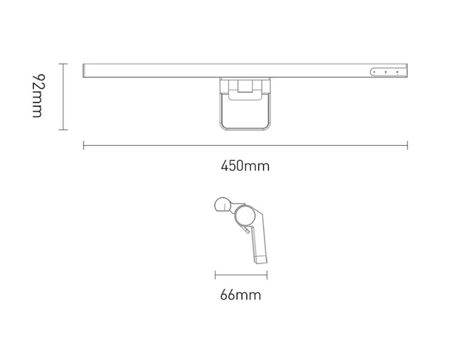 Baseus I-Wok LED lampa pre 5W USB počítačový monitor Black