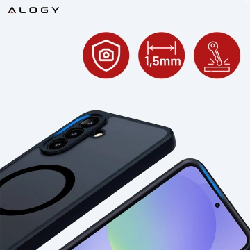 Hülle für Apple iPhone 16 Pro Max Alogy Anti-Shock Hybrid Case für MagSafe Transparent