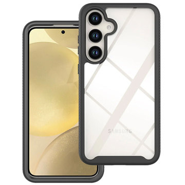 Schutzhülle für Samsung Galaxy S24, gepanzerte Abdeckung, Hydrogel-Displayschutzfolie, 360 ​​Defense Pro Alogy, Schwarz