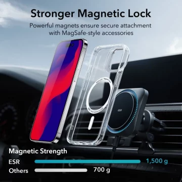 Klasický stojan Esr halolock magsafe iphone 14 pro číry