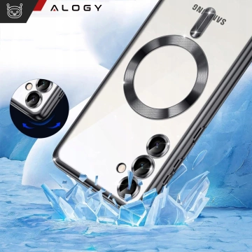 Puzdro MagSafe pre Apple iPhone 16 Pro Max Alogy Glamour puzdro na luxusný prsteň zlato-priehľadné