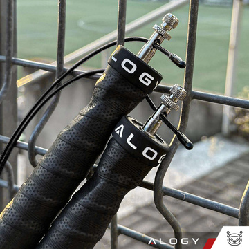 Adjustable boxing rope Crossfit Fitness Alogy Sport with replaceable links 300cm bearings comfortable Black