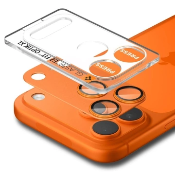Osłona Aparatu do iPhone 17 Pro Max Spigen Optik Pro XL EZ Fit Orange