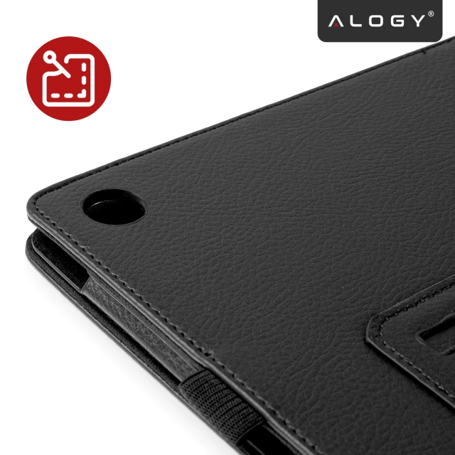 Etui do Samsung Galaxy Tab A9+ 11" (2023) X210/X215/X216, Składany Pokrowiec z Klapką i Funkcją Podstawki, Ochronna Obudowa, Alogy BookCase™ – Czarne