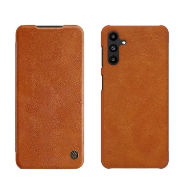 Kožené pouzdro Nillkin Qin pro Samsung Galaxy A13 5G hnědé