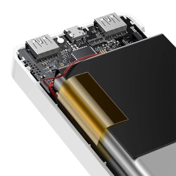 Baseus Bipow 30000mAh Powerbank, 2xUSB, USB-C, 15W (weiß)