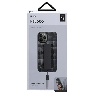 UNIQ pouzdro Heldro pro iPhone 12 Pro Max 6,7" Black Camo/Charcoal Camo Antimicrobial