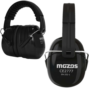 Slúchadlá s potlačením hluku, skladacie. Ochranné chrániče sluchu pre dospelých.Čierna