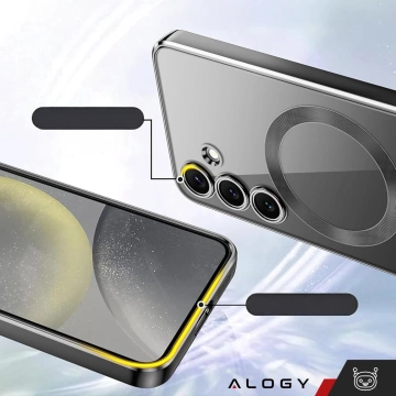 Pouzdro MagSafe pro Apple iPhone 16 Pro Max Alogy Glamour Pouzdro luxusního prstenu zlaté-průhledné