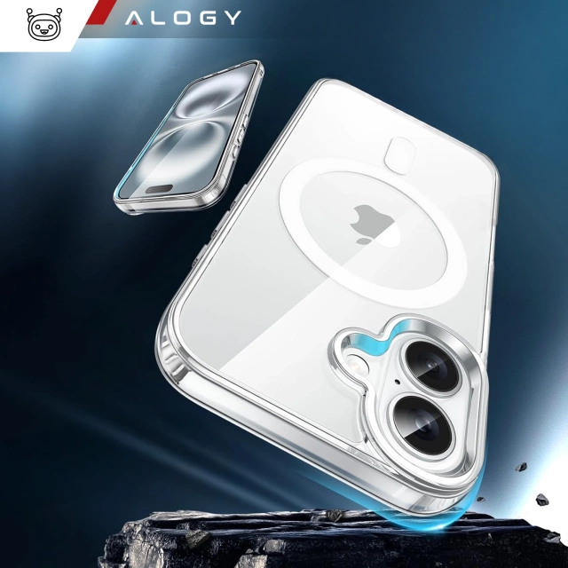 Pouzdro pro Apple iPhone 16 Plus Alogy Anti-Shock Hybrid Case pro MagSafe Transparent
