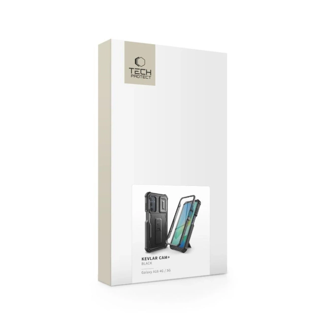 Etui do Samsung Galaxy A16 4G/5G Tech-Protect Kevlar Cam+ Czarny