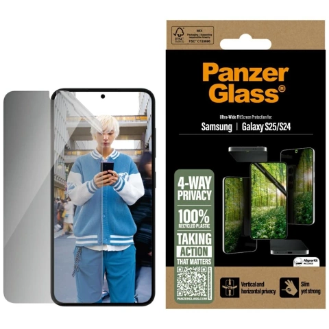 Szkło hybrydowe do Samsung Galaxy S25 PanzerGlass Ultra-Wide Fit Matrix