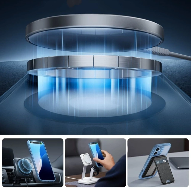 Etui ESR Classic Pro Set MagSafe iPhone 16 Niebieski Frosted