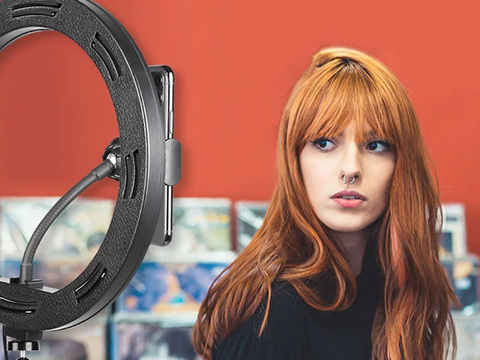 Лампа-кільце Alogy Ring A33 для фотографій макіяжу на штативі