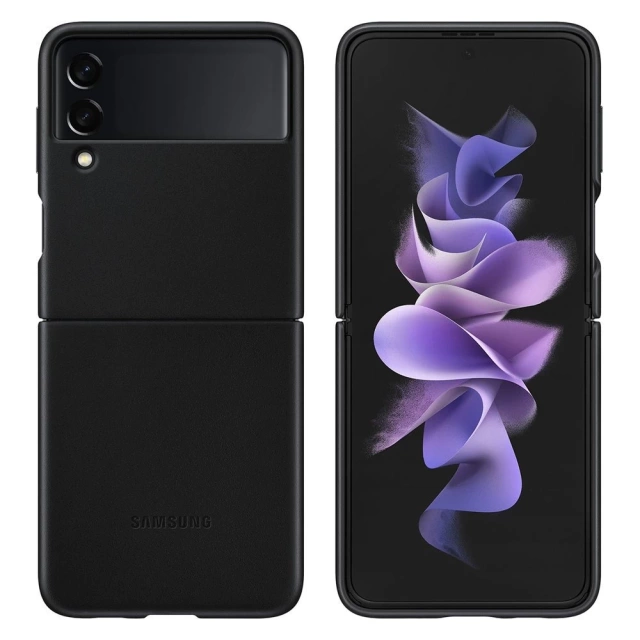 Samsung Lederhülle Handyhülle für Galaxy Z Flip 3 grün (EF-VF711LGEGWW)