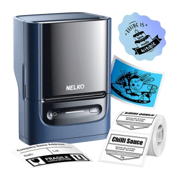 Thermal Label Printer Nelko PM220 Bluetooth USB-C Blue
