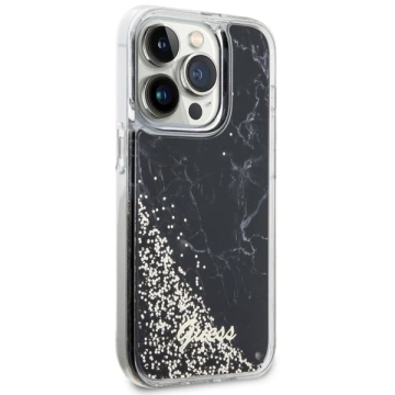 Etui Guess GUHCP14LLCSGSGK для iPhone 14 Pro 6.1" твердий чохол Liquid Glitter Marble