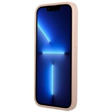 Etui Guess GUHCP13SPSATPP для Apple iPhone 13 Mini 5,4" różowy/рожевий твердий чохол SaffianoTriangle Logo CardSlot