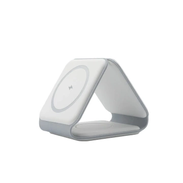 Індуктивний зарядний пристрій Ecobox MagSafe 15W білого кольору 3-в-1