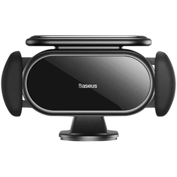 Baseus Steel Cannon Pro electric car holder with solar charger (black)