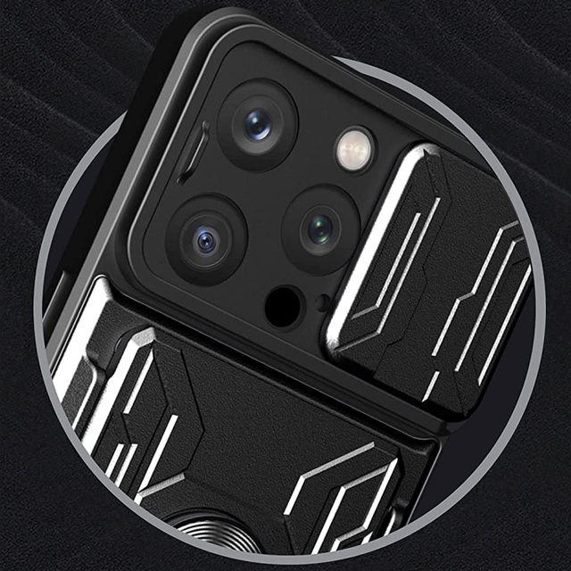 Puzdro na peňaženku Alogy Camshield Stand Ring s krytom fotoaparátu a slotom na kartu pre Apple iPhone 14 Pro Black