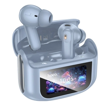 Slúchadlá TWS Hoco EQ21 ANC ENC Bluetooth 5.4 LED modré