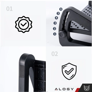 Kancelář podnožka podnožka nohy pro práci kancelářská masáž nohou nastavitelná výška nastavení Alogy černá