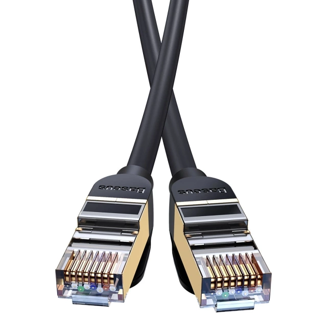Baseus Speed Seven síťový kabel RJ45 10Gbps 5m černý (WKJS010501)