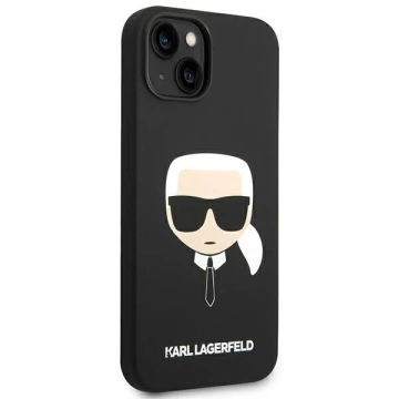 Etui Karl Lagerfeld KLHCP14MSLKHBK na iPhone 14 Plus 6,7" pevné puzdro Silikónová Karl`s Head