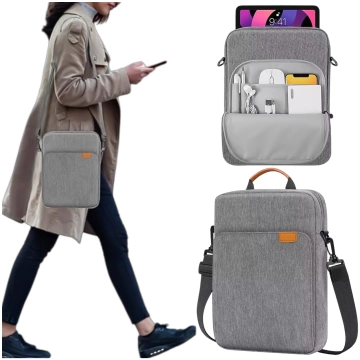 Tasche für Laptop / iPad Pro Air / Tablet 11-13 Zoll Herren Damen Unisex Schultergurt Tasche Hülle Alogy Tasche grau