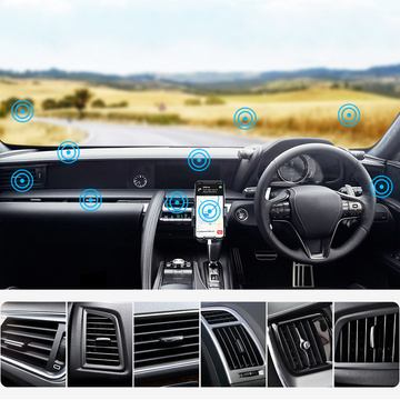 Autotelefonhalter 2in1 Alogie an der Windschutzscheibe zum Armaturenbrettgitter Schwarz