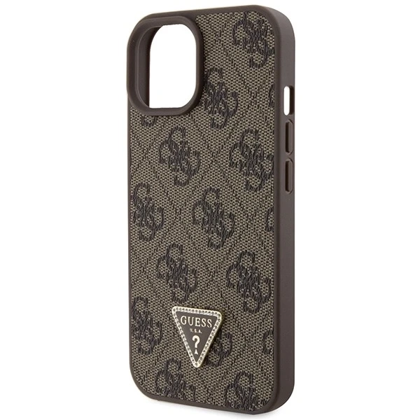 Etui Guess GUHCP15MP4TDSCPW na iPhone 15 Plus 6,7" pevné puzdro Crossbody 4G kovové logo hnedé/brązowy