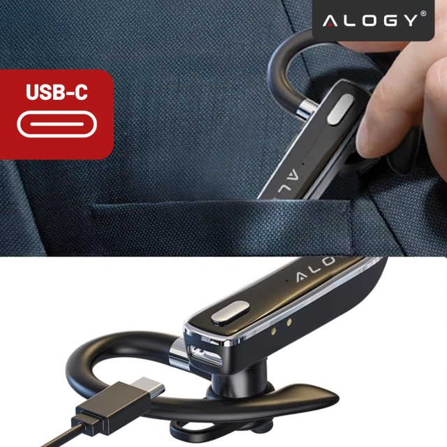 Kabelloses Headset für Bluetooth 4.0-Anrufe, Auto-Headset mit Display V8 Schwarz